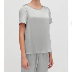 CUYANA Women's Washable Charmeuse High-Low Top